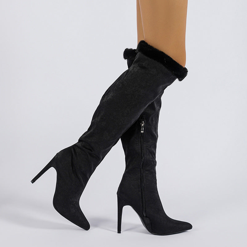 Stiletto High Leg Large Tube Circumference Boots