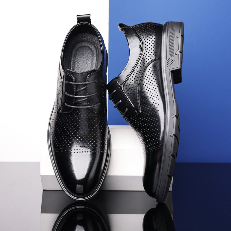 Men's Autumn Cowhide Derby Business Formal Wear Sandals