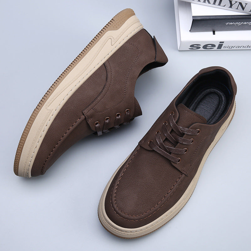 Men's Autumn Comfortable Breathable Versatile Genuine England Style Fashion Vintage Men's Casual Leather Shoes