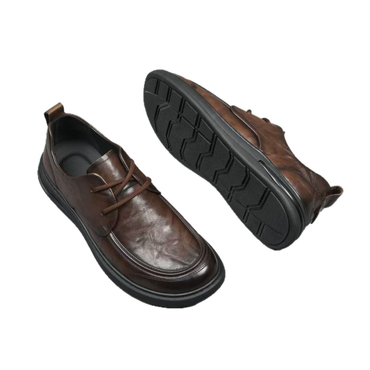 Men's Autumn First Layer Cowhide Business Platform Men's Shoes