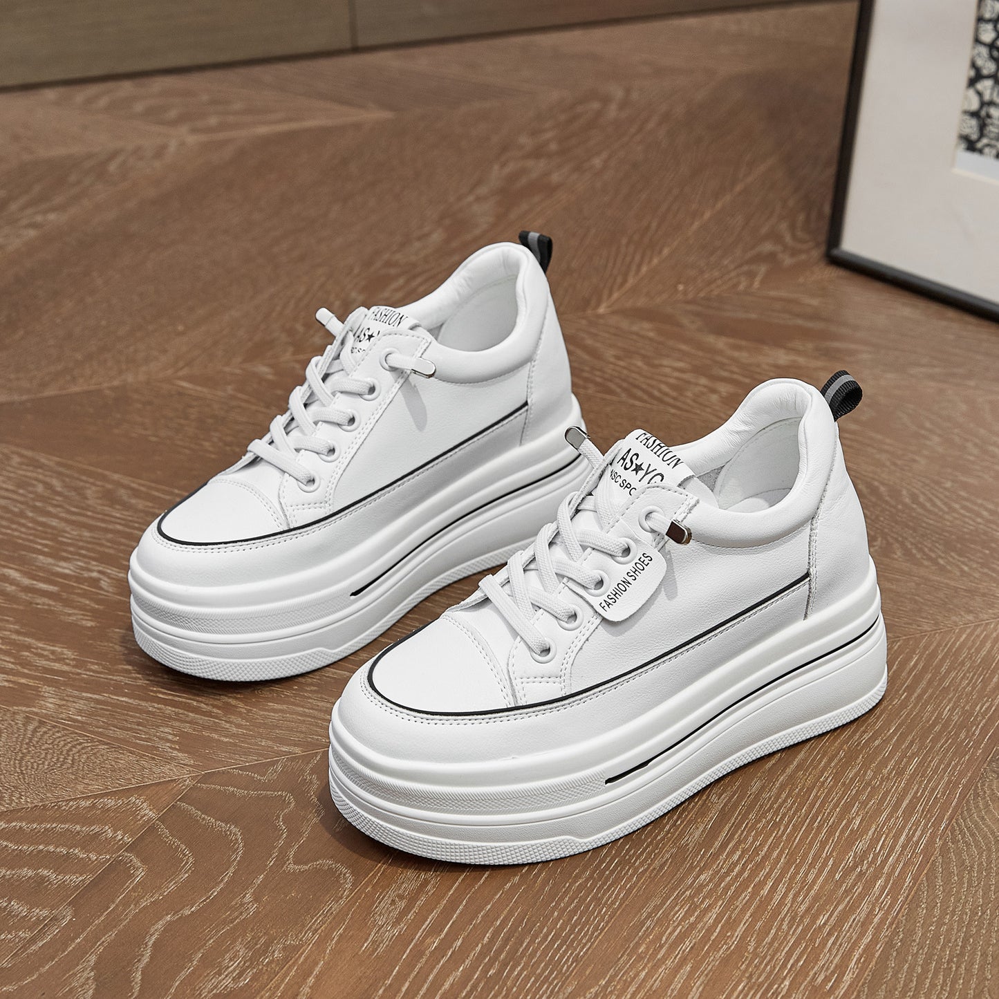 Women's Mesh Breathable Height Increasing Insole Muffin Casual Shoes
