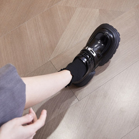 Women's Spring Platform Height Increasing Muffin Fashion Loafers