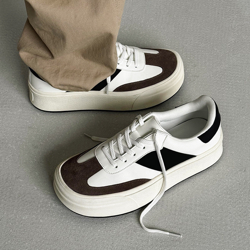 Women's & Men's Square Toe Retro Thick Bottom German Training Sneakers