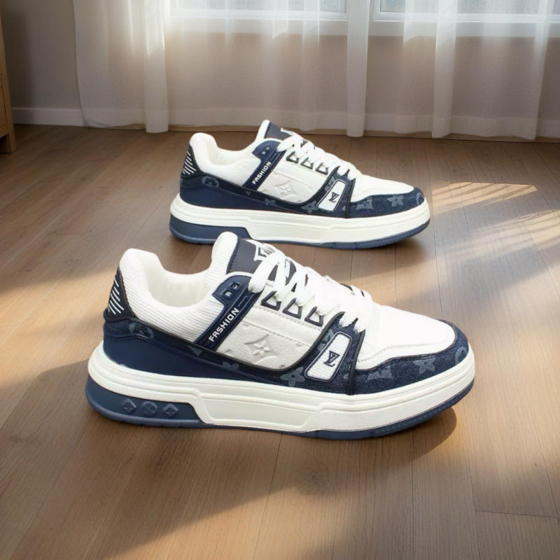 Men's Style Retro Printed Thick-soled Lightweight Fashionable Men's Board Shoes