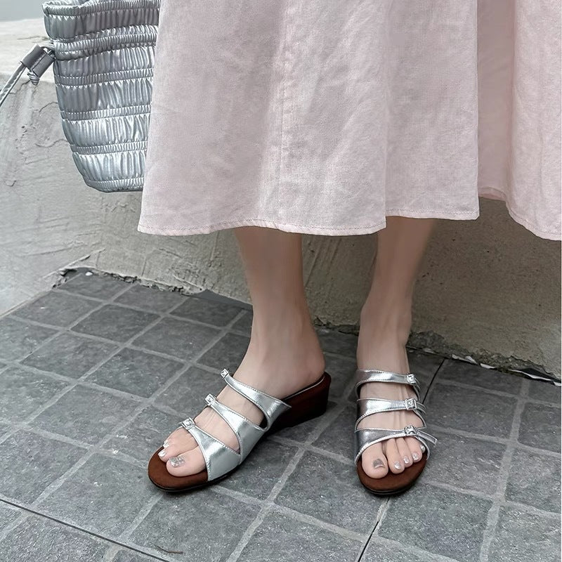 Women's Summer Wear Fashionable High-grade French Style Slippers