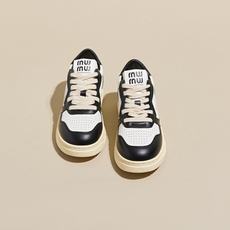 Women's Height Increasing Insole Genuine Breathable White Autumn Sports Thick Sneakers