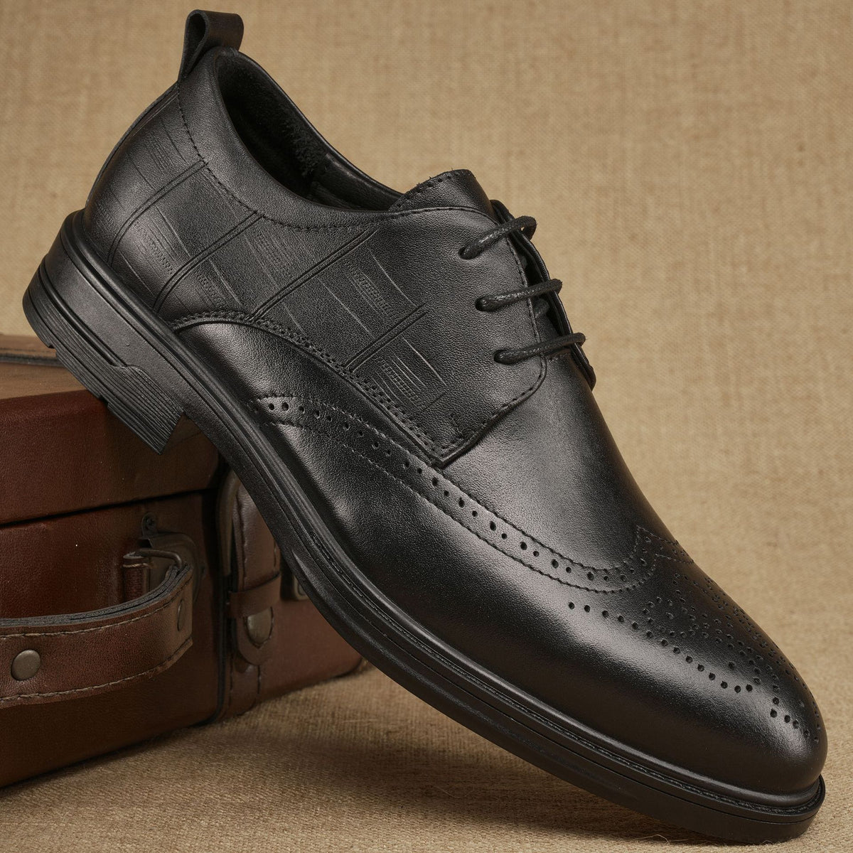 Men's Business Formal Wear Top Layer Cowhide Men's Casual Leather Shoes