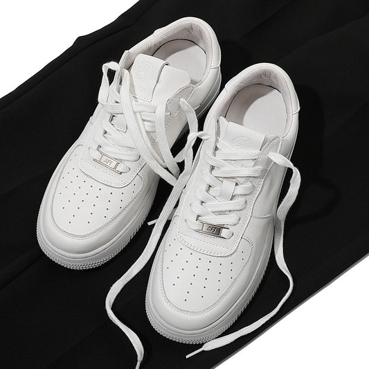 Men's Layer Cowhide Easy Wear Couple Summer Sneakers