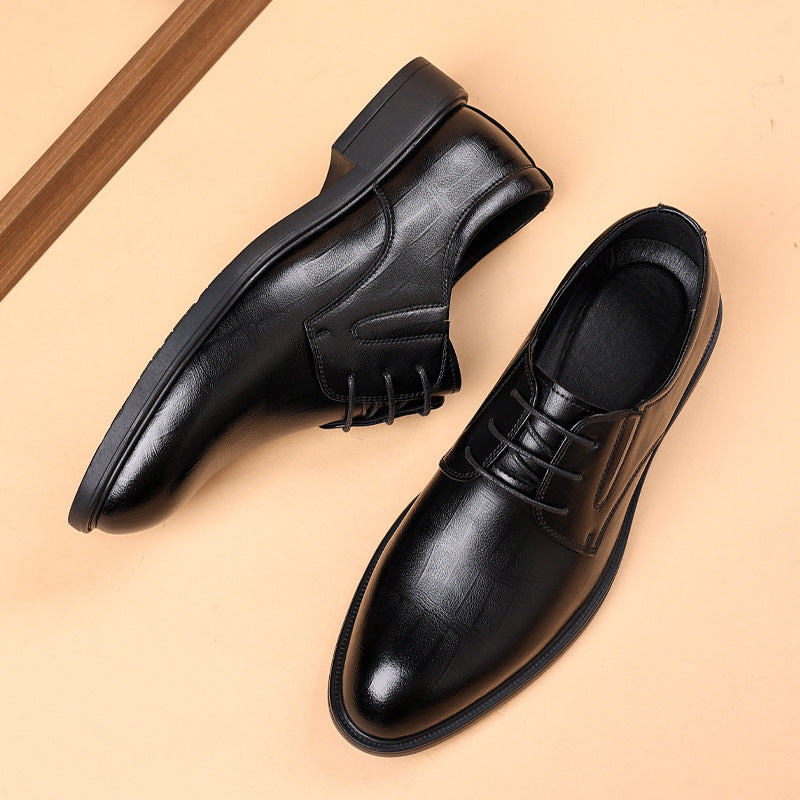 Men's Autumn British Style Fashion Wedding Men's Business Leather Shoes