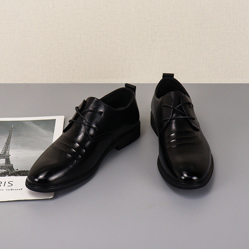 Men's First Layer Cowhide Business Four Genuine Leather Shoes