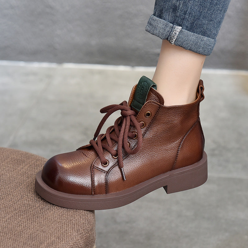 Up Ankle Mid Side Zipper Handmade Boots