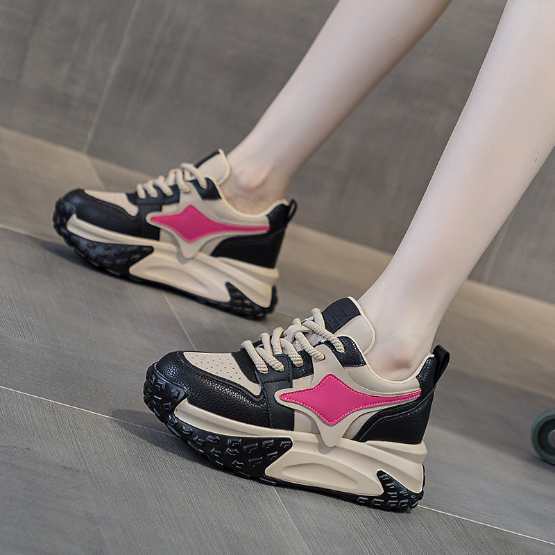 Women's Autumn Korean Platform Height Increasing Insole Versatile Fashion Men's Shoes