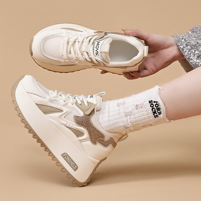 Women's Small Dad Fashionable Mesh Breathable Platform Women's Casual Shoes