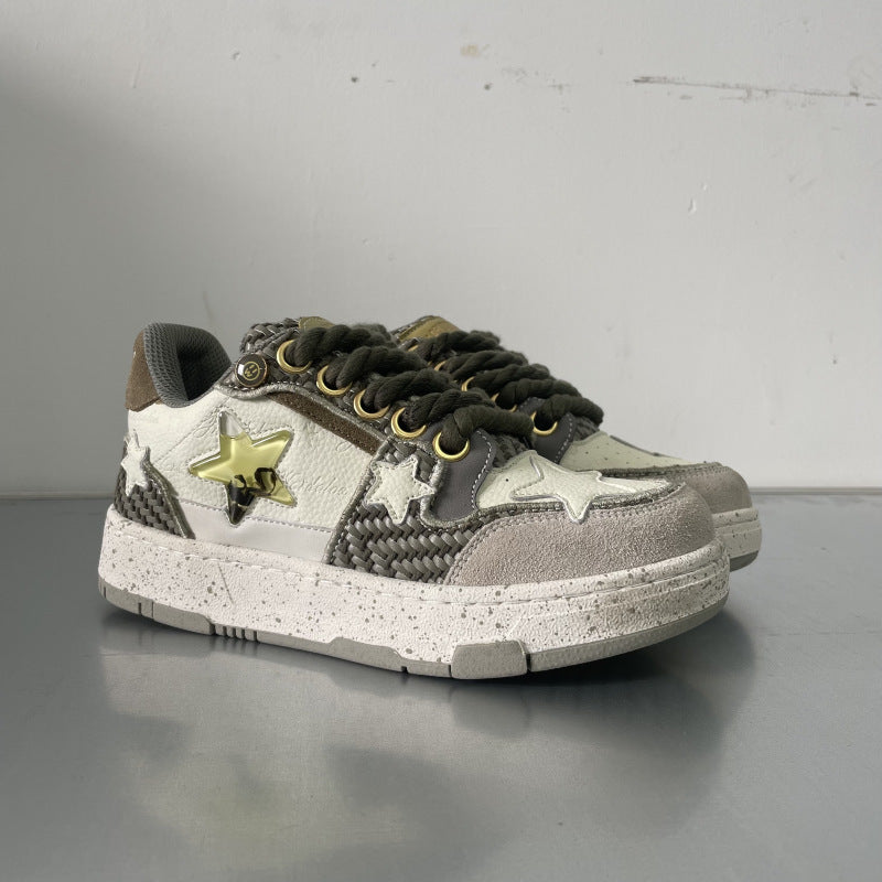 Women's & Men's West Lake Tea Star National Fashion Niche Sneakers