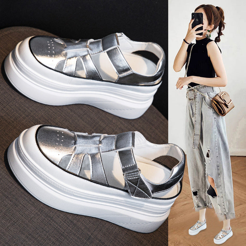 Women's Summer Wear Thick Bottom Hollow Pitcher Sandals