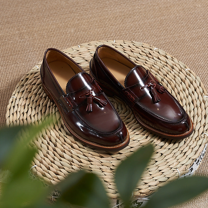 Men's Genuine British Patent Glossy Versatile Slip-on Loafers