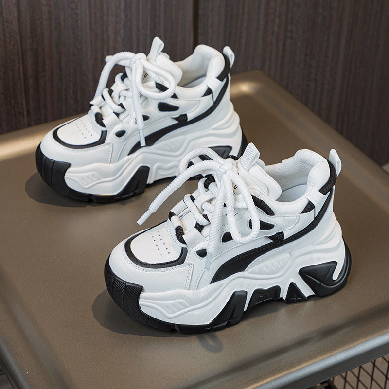 Women's Heightened Daddy Autumn Platform Lightweight Height Increasing Women's Casual Shoes