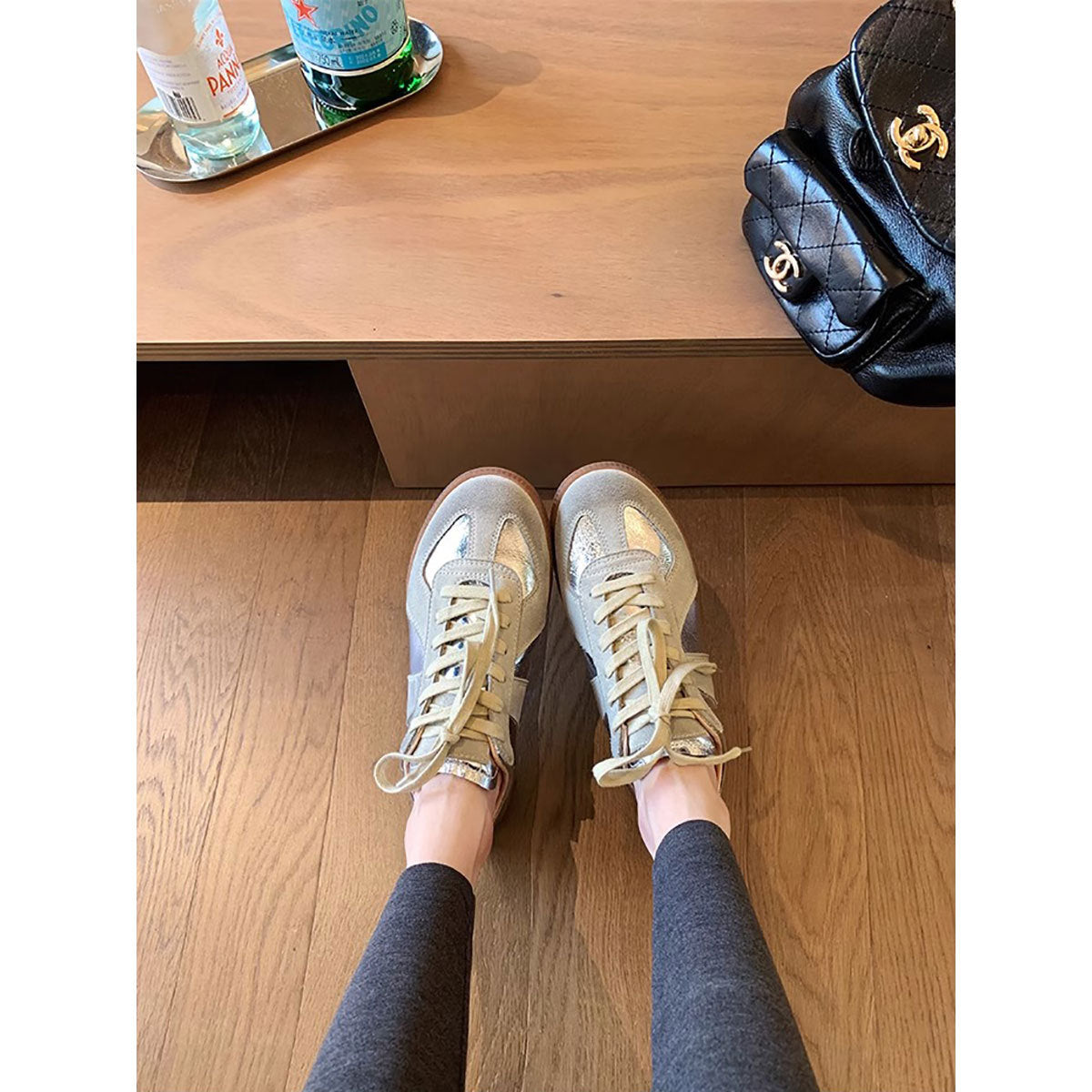 Women's Retro Genuine Assorted Colors Round Head Thick Sneakers