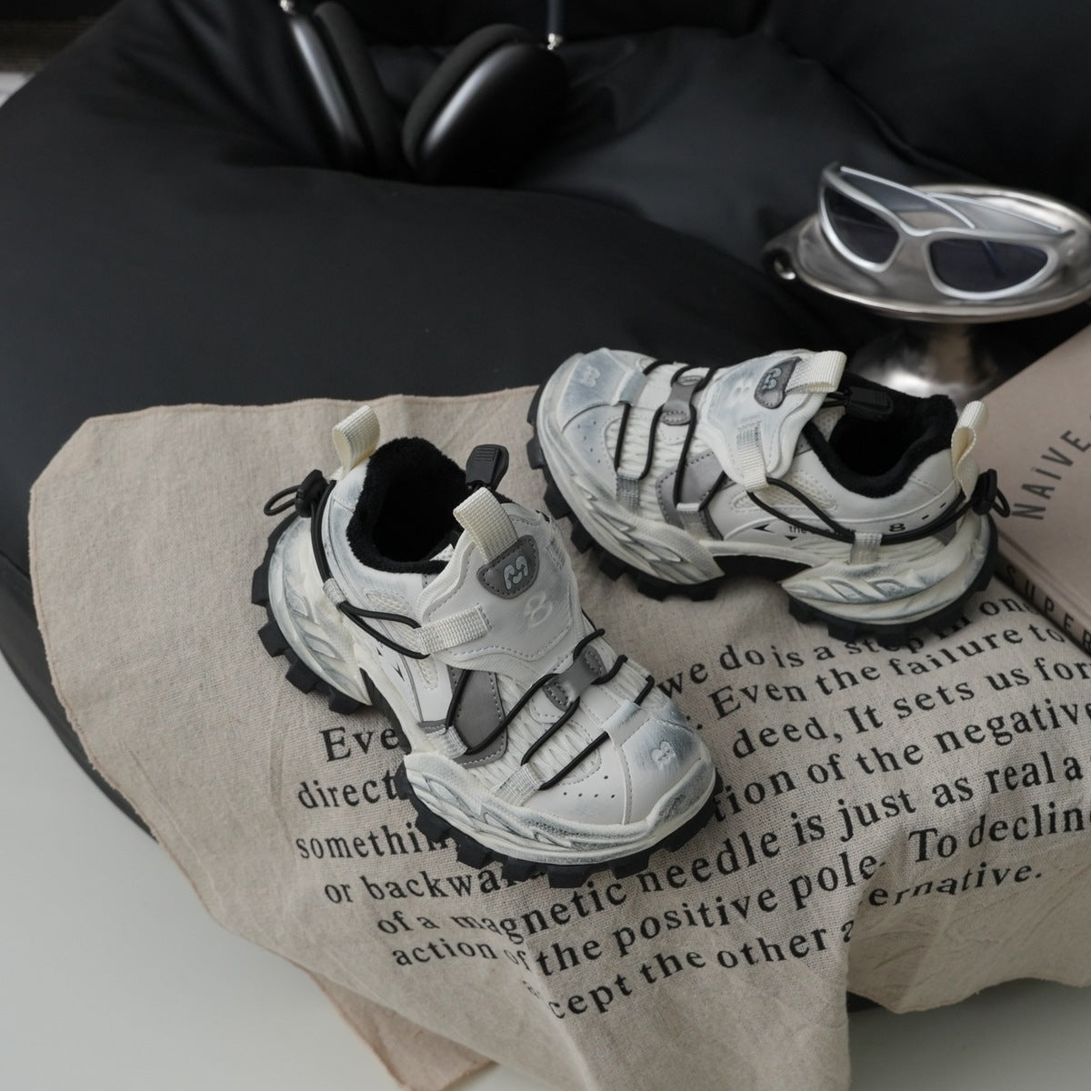 Unique Trendy Retro Clunky Spring Boys Kid's Sneakers