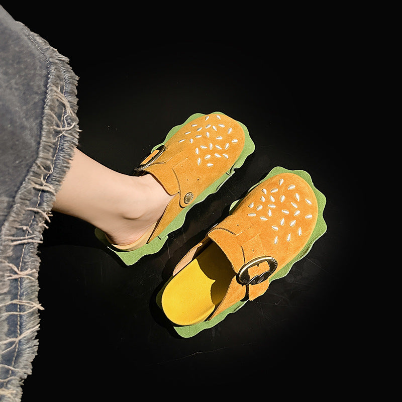 Platform Outdoor Flat Pump Slip-on Lofter Sandals