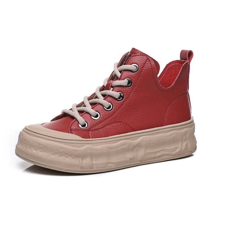 Women's White Genuine Autumn Super Hot Dissoed Sneakers