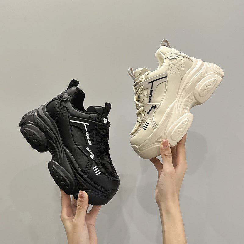 Women's Height Increasing Insole Dad Platform Spring Sneakers