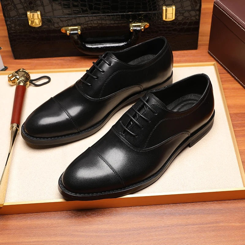 Men's Oxford Comfortable Formal Genuine Three Joint Leather Shoes