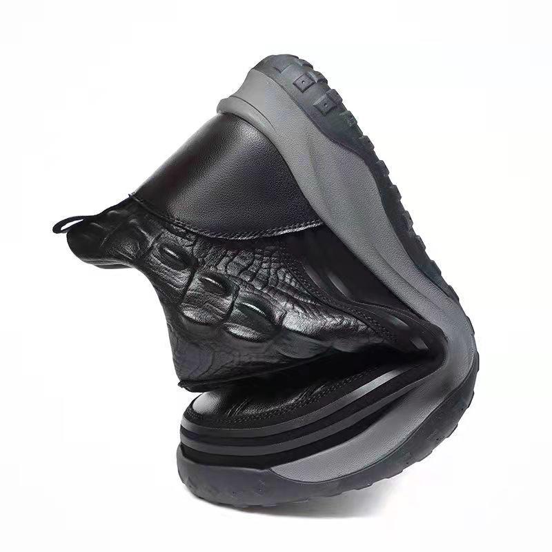 Men's Winter Fleece-lined Thickened Cotton Genuine Wool One Men's Shoes