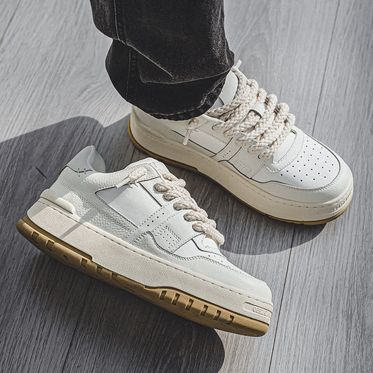 Men's Spring Platform Trendy Retro Pang Ding Height Sneakers