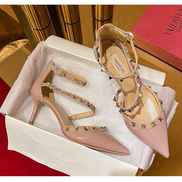 Women's Rivet High Summer Mid Closed Toe Casual Shoes