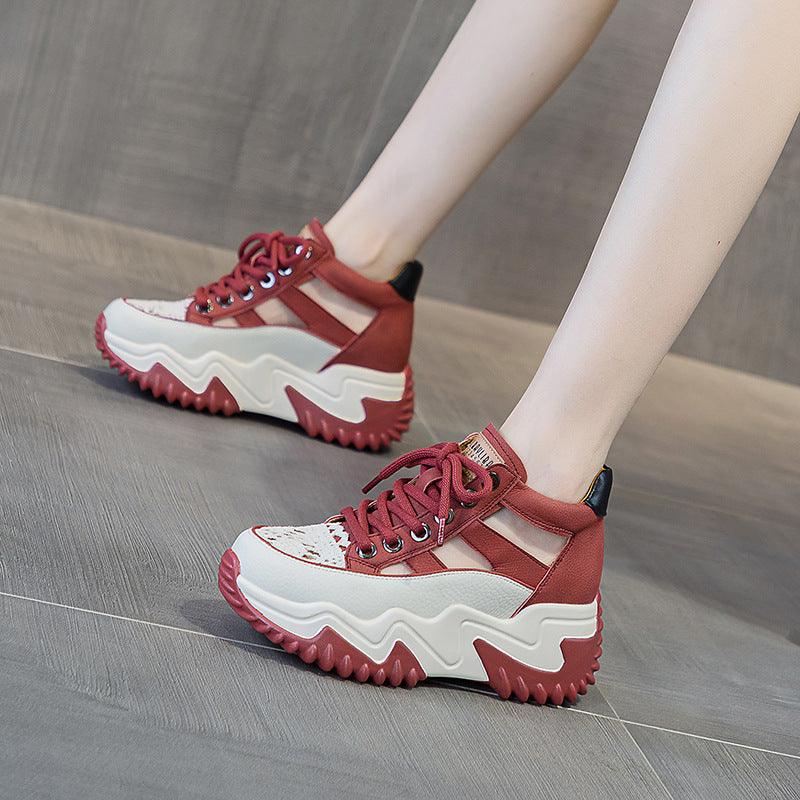 Women's Dad Summer Fashion Retro Lightweight Height Increasing Women's Casual Shoes