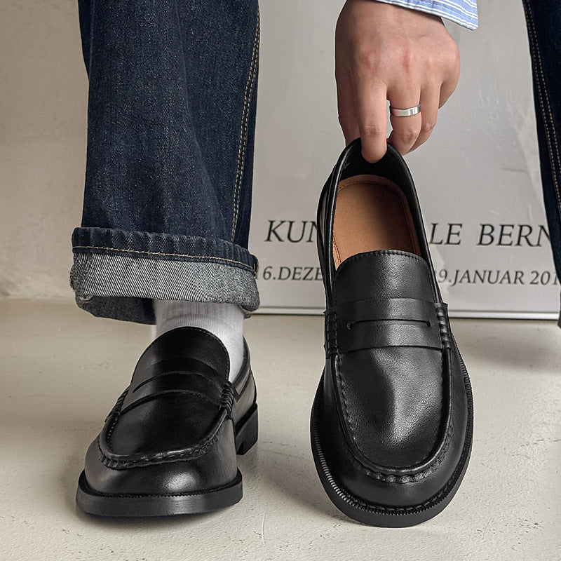 Women's & Men's Commuter Niche Soft Bottom Retro Brown Loafers