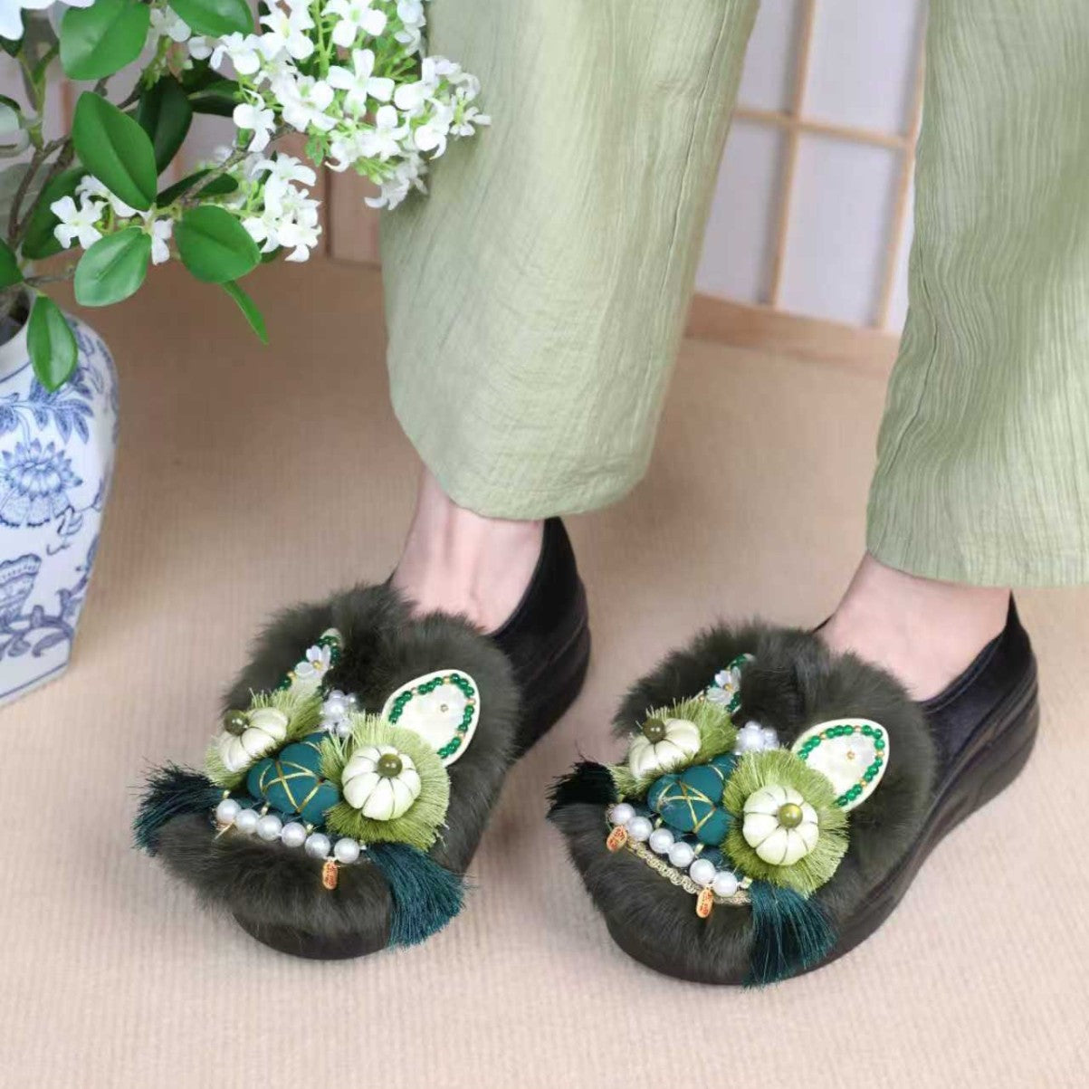 Ethnic Style Handmade Flat Comfortable Chinese Casual Shoes