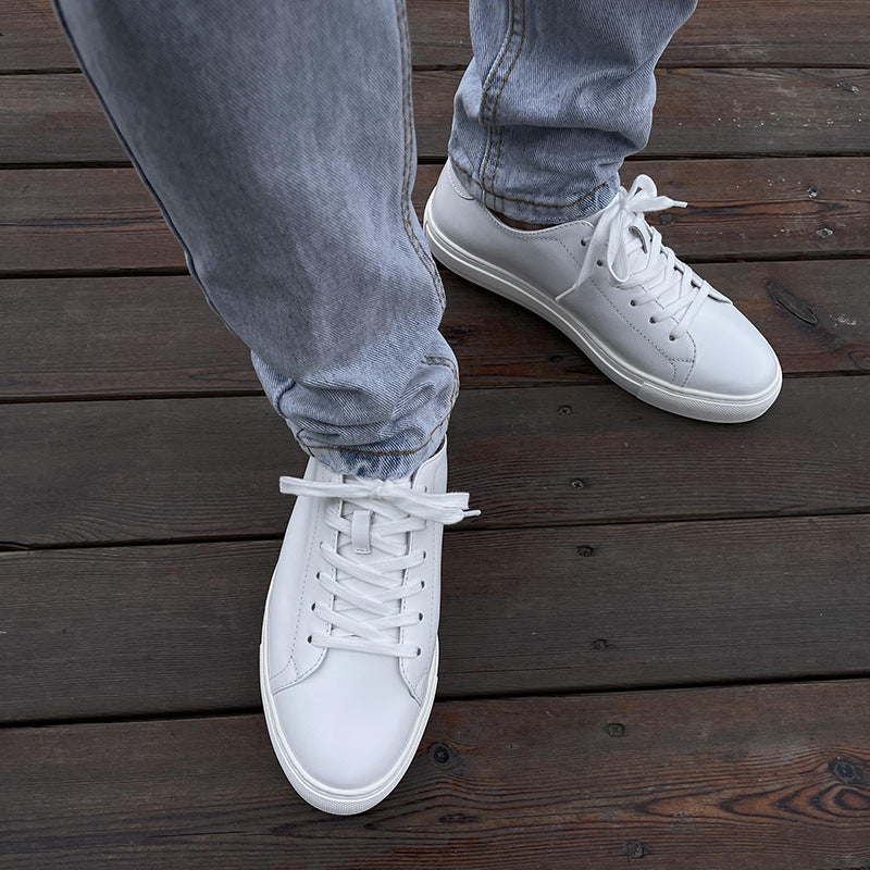 Men's White Suit Sports Board Summer Plus Sneakers