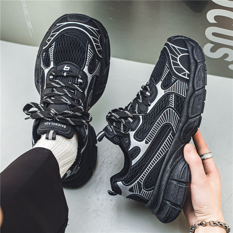 Men's Spring Plus Size Large Fashionable Fleece-lined Sneakers