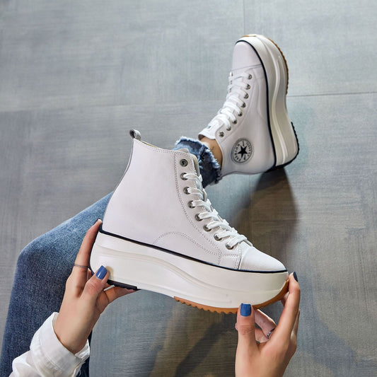 Women's Single-layer Ankle Height Increasing Leisure Lightweight Comfortable Not Casual Shoes