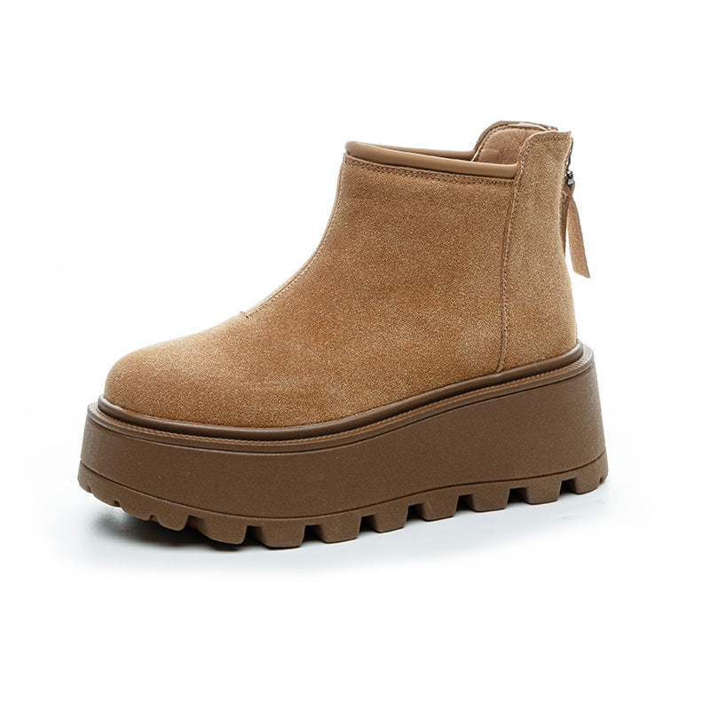 Women's Fashion Low Top Thick Bottom Warm Keeping Back Women's Casual Shoes