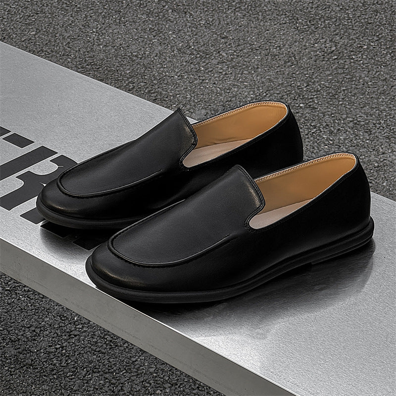 Men's Pedal Flat Commute Leisure British Style Leather Shoes