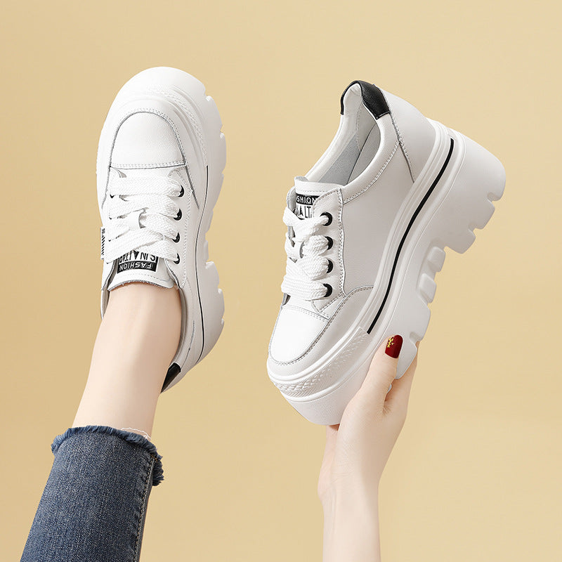 Women's Thick-soled Height Increasing Insole Small Versatile Sneakers