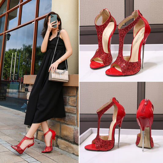 Women's Fake Cute Metal Plus Size High Heels