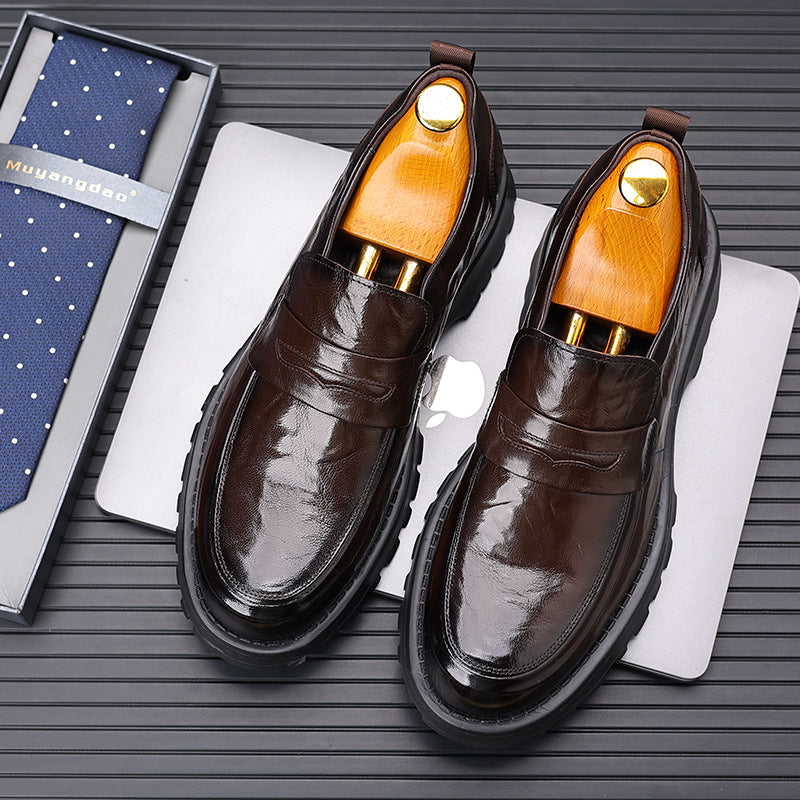 Men's Sheepskin Spring Business Formal Genuine Breathable Leather Shoes