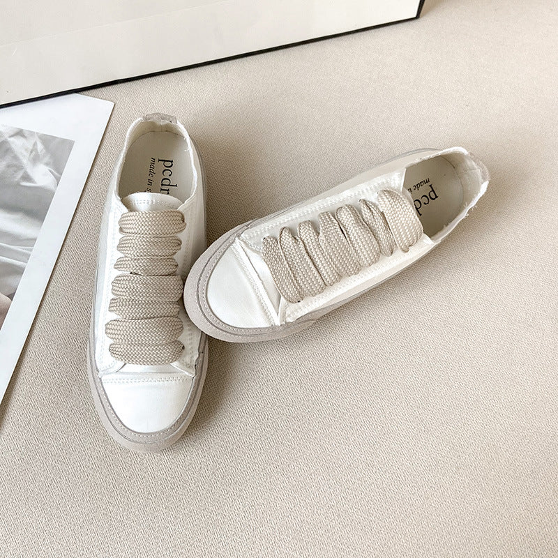 Spanish Niche Satin White Female Grape Mom Sneakers