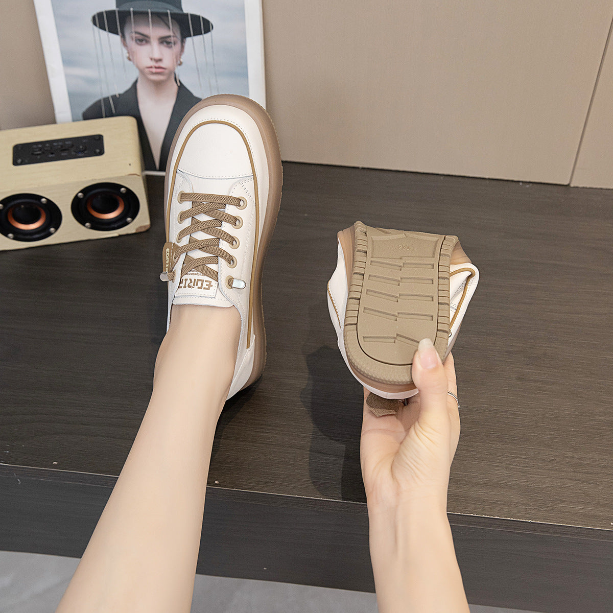 Women's Outsole Small Single-layer Elastic Band Lazy Sneakers