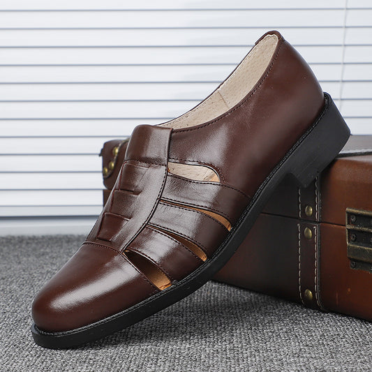Men's Summer Hollow Breathable Three Pump Hole Sandals