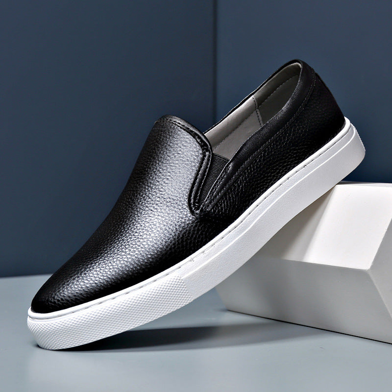 Men's Bottom Cowhide Easy Wear Sports Korean Sneakers