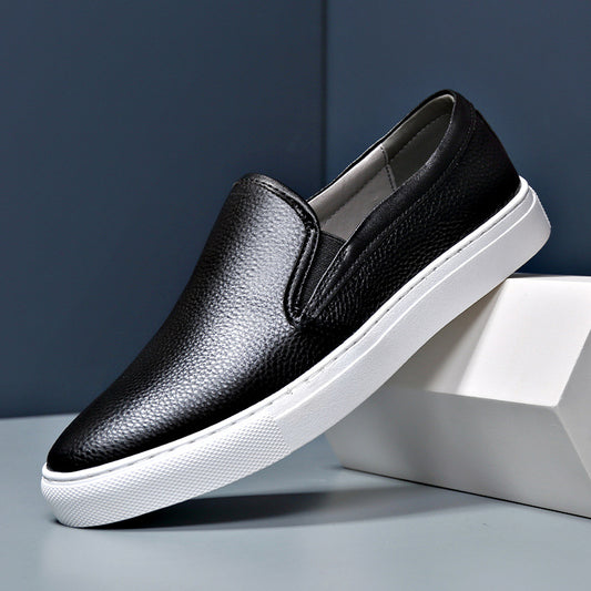 Men's Bottom Cowhide Easy Wear Sports Korean Sneakers