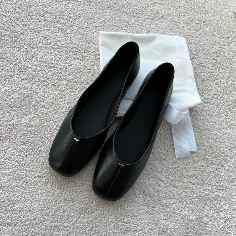 Women's Soft Sheepskin Ballerina Flats Round Head Grandma Women's Shoes