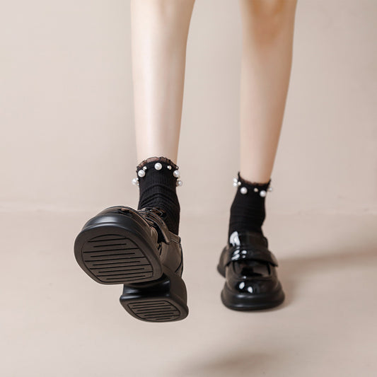 Women's Small Height Increasing Insole Slip-on Size Loafers