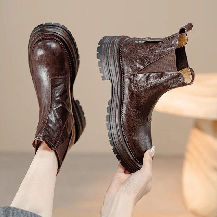 Women's Size Fashion Absolute Thick Bottom Smoke Boots