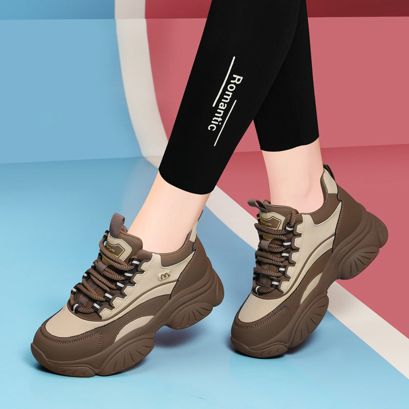 Women's Dad Thick Bottom Height Increasing Insole Women's Casual Shoes
